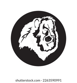 ferocious male lion head logo design