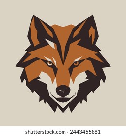 Ferocious Wolf Flat Vector Art Animal, Wildlife, Predator, Howling, Icon.