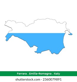 Ferrara Flag - Emilia-Romagna, Italy (EPS)