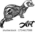 Ferret Art zentangle design elements
