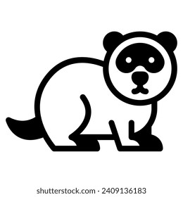 Ilustración de iconos ferret para web, aplicación, infografía, etc