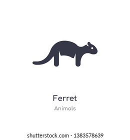 ferret icon. isolated ferret icon vector illustration from animals collection. editable sing symbol can be use for web site and mobile app