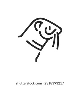 Ferret Icon. Vector Outline Editable Sign of Veterinary and Pet Care Services for Ferrets. Animal or Pet Health and Wellness.