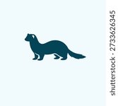 Ferret logo vector icon silhouette illustration.