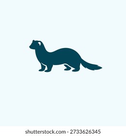 Ferret logo vector icon silhouette illustration.