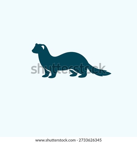 Ferret logo vector icon silhouette illustration.