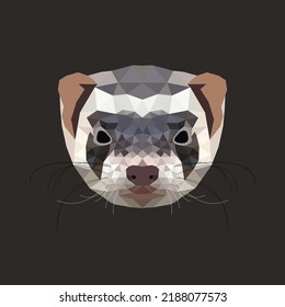 The Ferret Polygon Illustration Vector