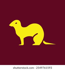 Ferret trendy artwork delightful abstract vector illustration colorful applied design.eps