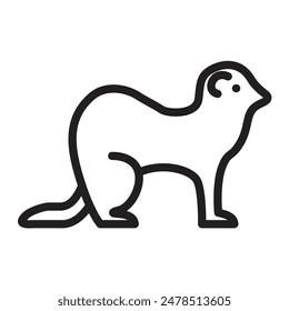 Ferret Vector Line Icon Design