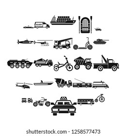 Ferriage icons set. Simple set of 25 ferriage vector icons for web isolated on white background