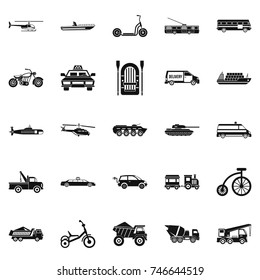 Ferriage icons set. Simple set of 25 ferriage vector icons for web isolated on white background
