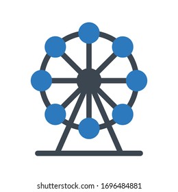 Ferris vector glyph  color icon 
