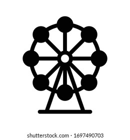 Ferris vector glyph flat icon 