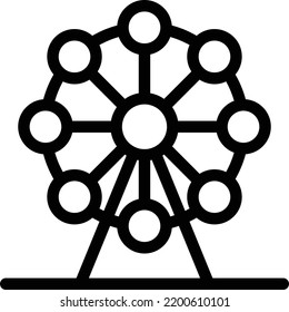 ferris Vector illustration on a transparent background. Premium quality symmbols. Glyphs vector icons for concept and graphic design. 
