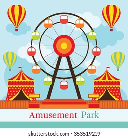 Ferris Wheel, Amusement Park, Carnival, Fun Fair, Circus, Day Scene festival