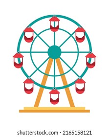 Ferris wheel Amusement Park icon. Vector illustration