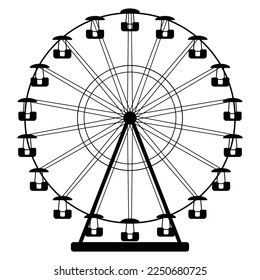 Ferris wheel, attraction. Icon for websites