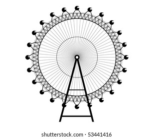 Ferris Wheel - Big Wheel - Vector