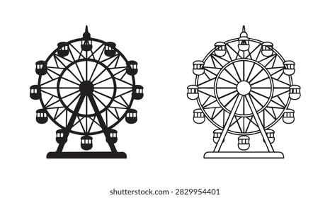 ferris wheel black silhouette