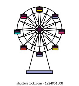 ferris wheel carnival on white background