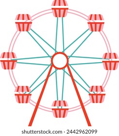 Ferris wheel carnival vector illustration 