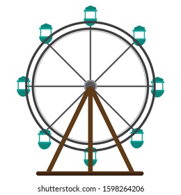 Ferris wheel clip art design vector illustration image