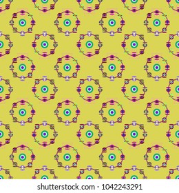 Ferris wheel color seamless pattern.