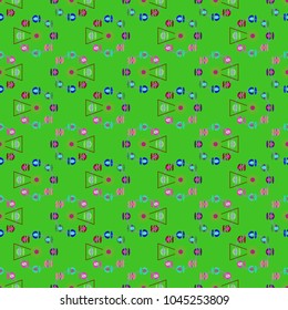 Ferris wheel color seamless pattern.