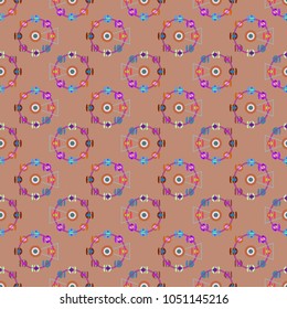 Ferris wheel color seamless pattern.