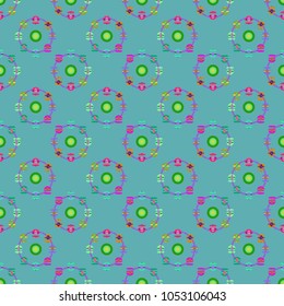 Ferris wheel color seamless pattern.