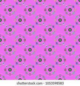 Ferris wheel color seamless pattern.