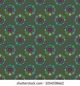 Ferris wheel color seamless pattern.