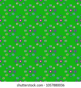 Ferris wheel color seamless pattern.