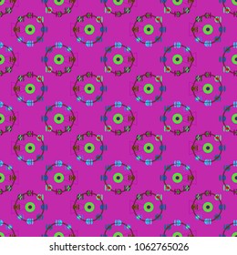 Ferris wheel color seamless pattern.