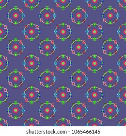 Ferris wheel color seamless pattern.