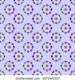 Ferris wheel color seamless pattern.