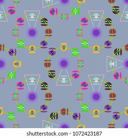 Ferris wheel color seamless pattern.