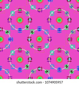 Ferris wheel color seamless pattern.