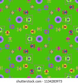 Ferris wheel color seamless pattern.