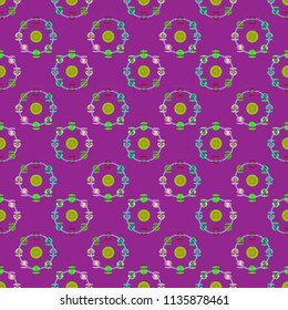 Ferris wheel color seamless pattern.