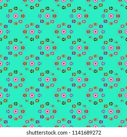 Ferris wheel color seamless pattern.