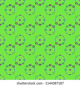 Ferris wheel color seamless pattern.