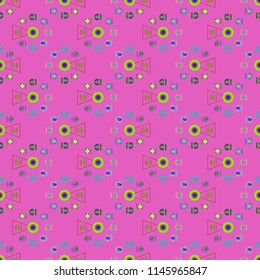 Ferris wheel color seamless pattern.