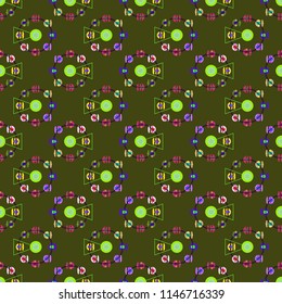 Ferris wheel color seamless pattern.