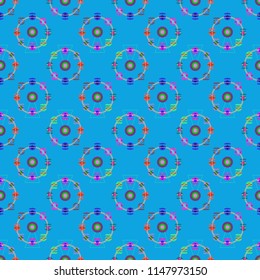 Ferris wheel color seamless pattern.