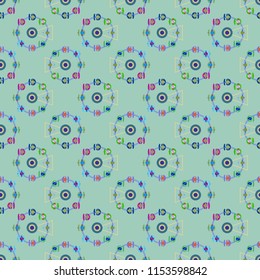 Ferris wheel color seamless pattern.