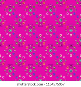 Ferris wheel color seamless pattern.
