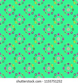 Ferris wheel color seamless pattern.