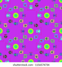 Ferris wheel color seamless pattern.