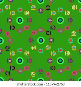 Ferris wheel color seamless pattern.